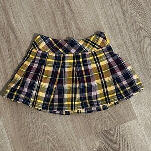 Plaid Yellow and Blue Baby Skirt